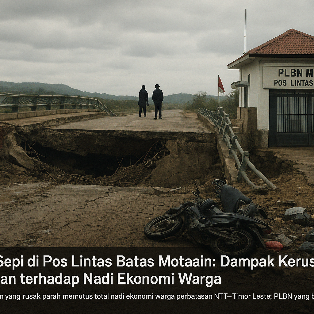 Suara Sepi di Pos Lintas Batas Motaain: Dampak Kerusakan Jembatan terhadap Nadi Ekonomi Warga