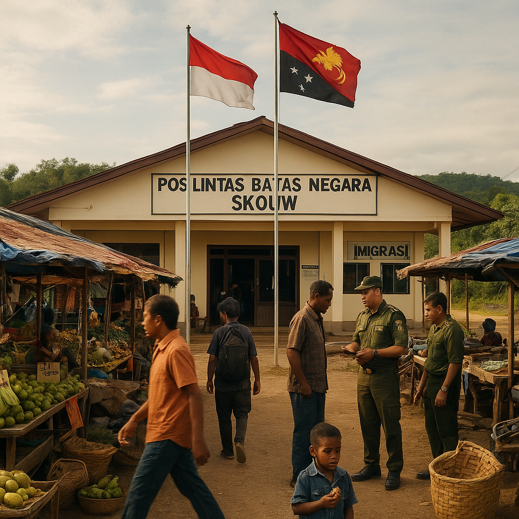 Pos Lintas Batas Skouw: Wajah Pertama Indonesia bagi Warga PNG