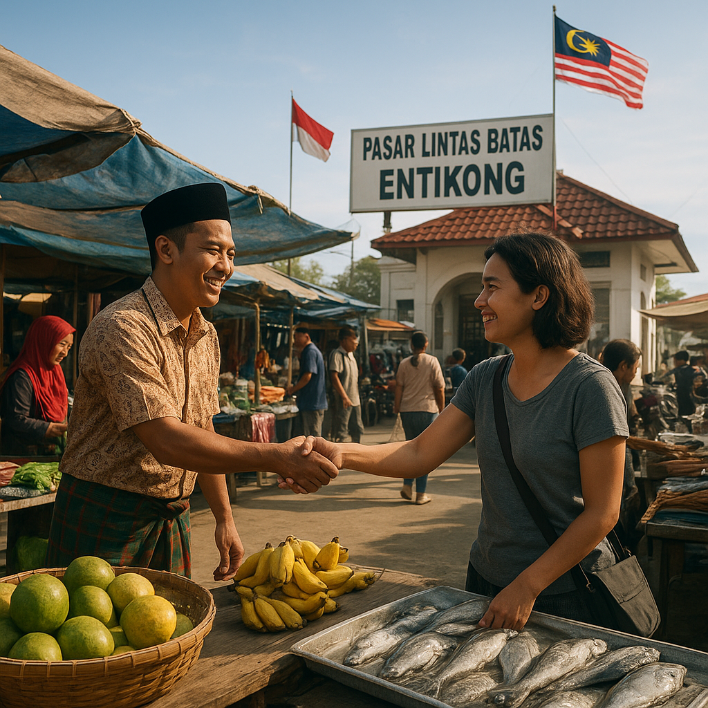 Pasar Lintas Batas Entikong: Denyut Ekonomi dan Silaturahmi Dua Negara