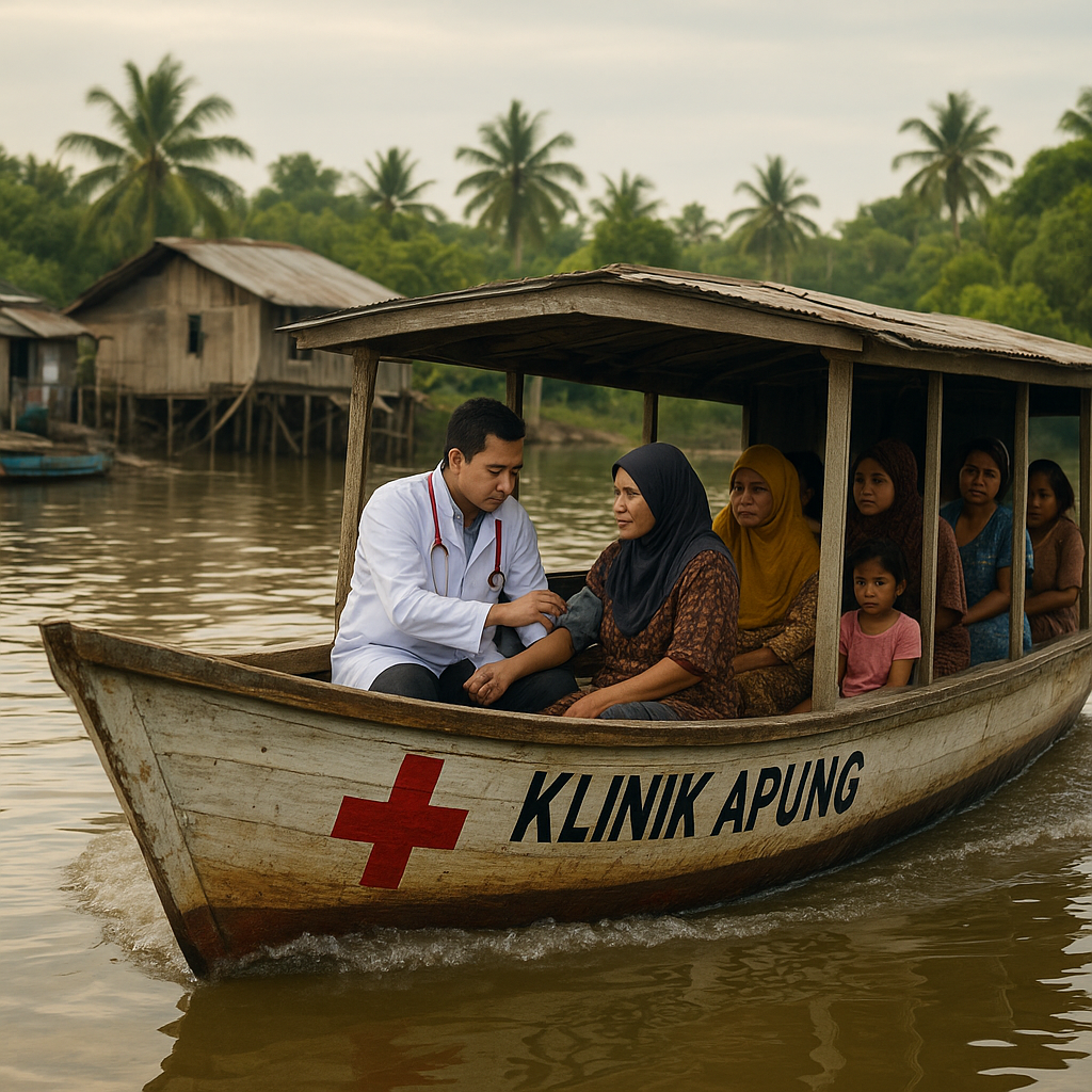 Klinik Apung di Perbatasan Sebatik: Layanan Kesehatan Mengarungi Sungai