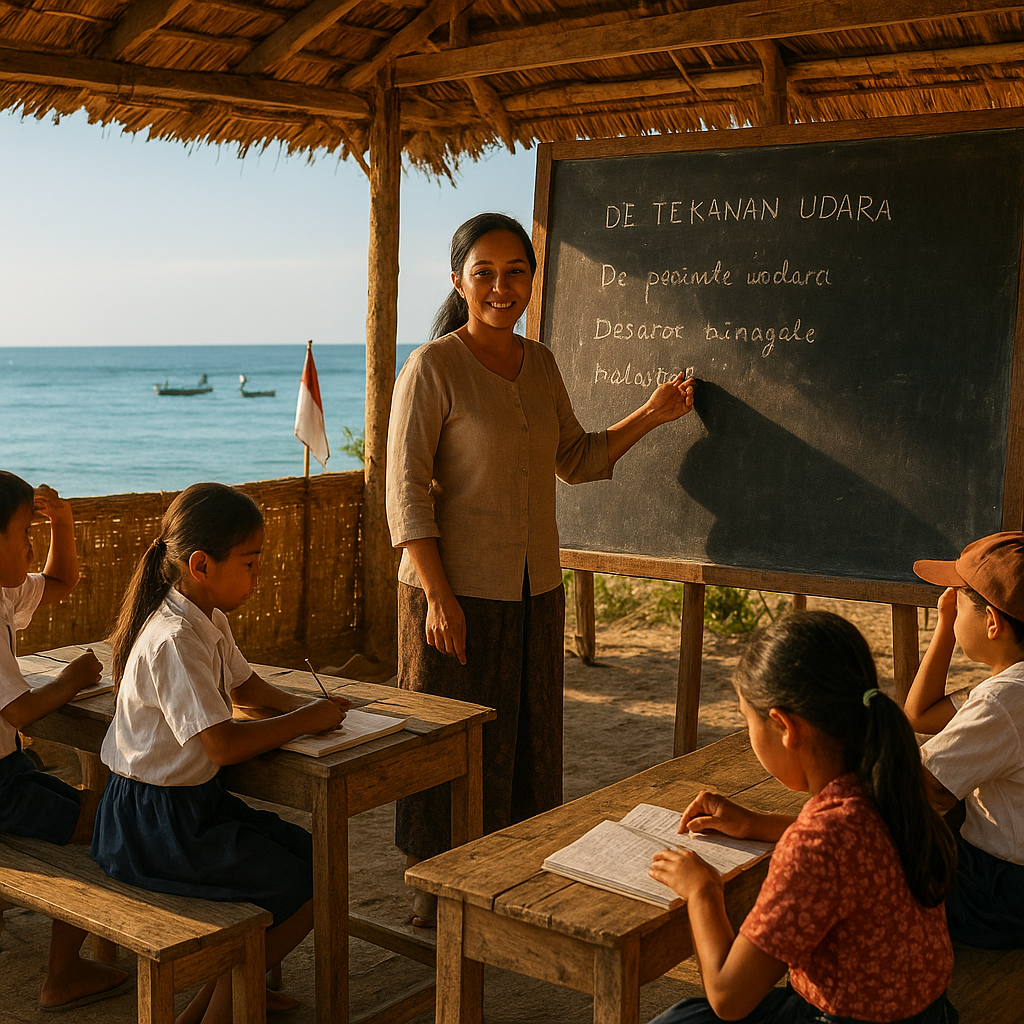 Potret Sekolah di Pulau Rote: Guru Honor Mengajar Tanpa Listrik, Murid Belajar dengan Cahaya Matahari