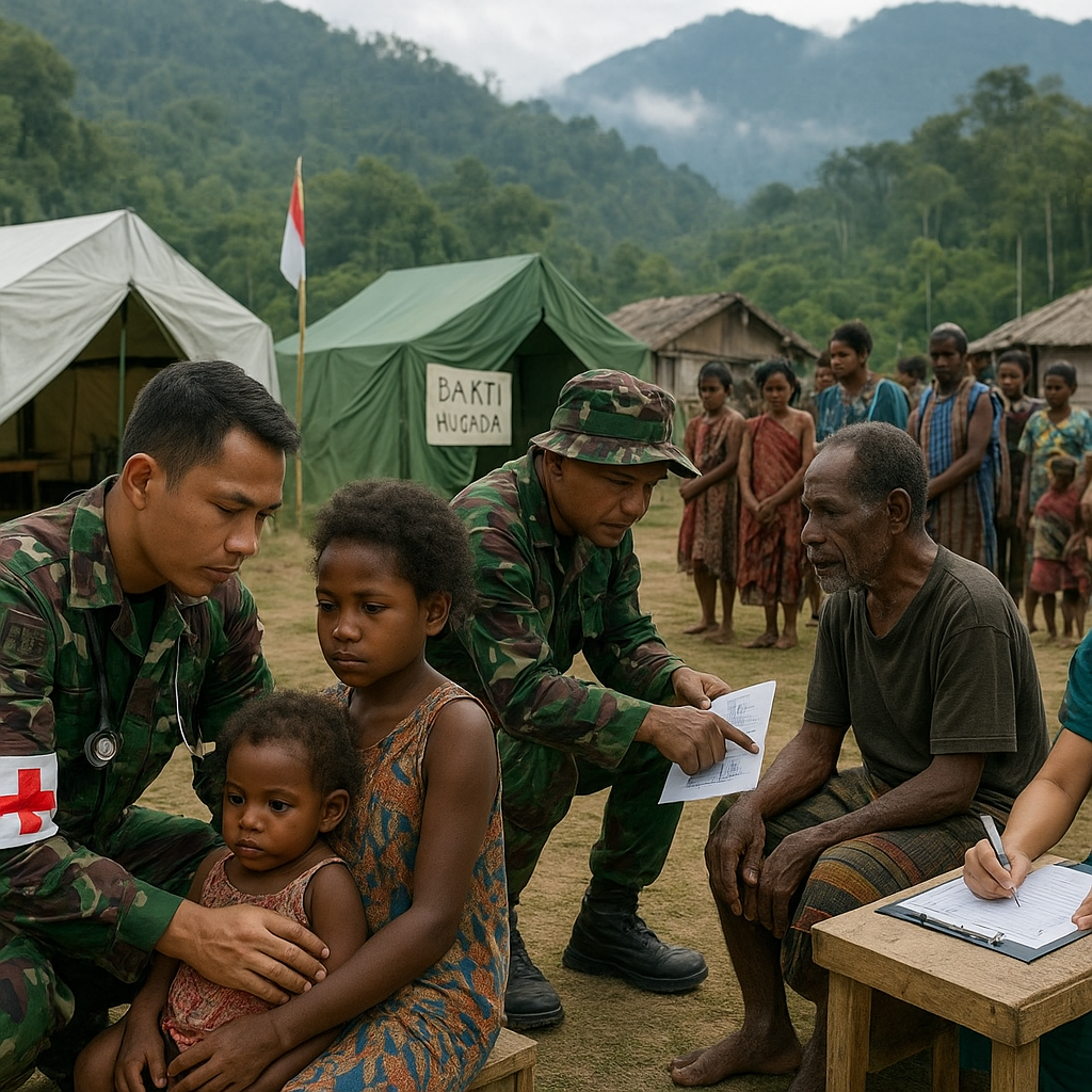 Bakti Husada di Pedalaman Papua, Satgas 621/Manuntung Hadirkan Layanan Kesehatan Gratis untuk Warga Sinak