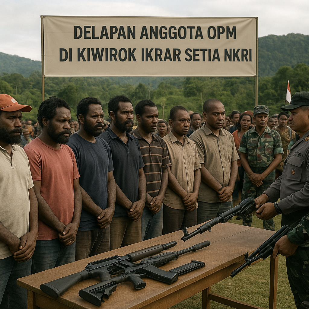 Delapan Anggota OPM di Kiwirok Ikrar Setia NKRI, Babak Baru Perdamaian Papua Mulai Terbuka