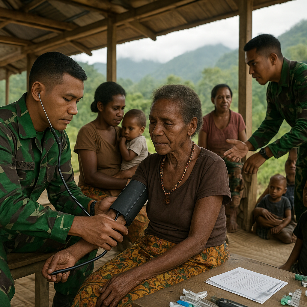 Bakti Husada di Pedalaman Papua, Satgas 621/Manuntung Hadirkan Layanan Kesehatan Gratis untuk Warga Sinak
