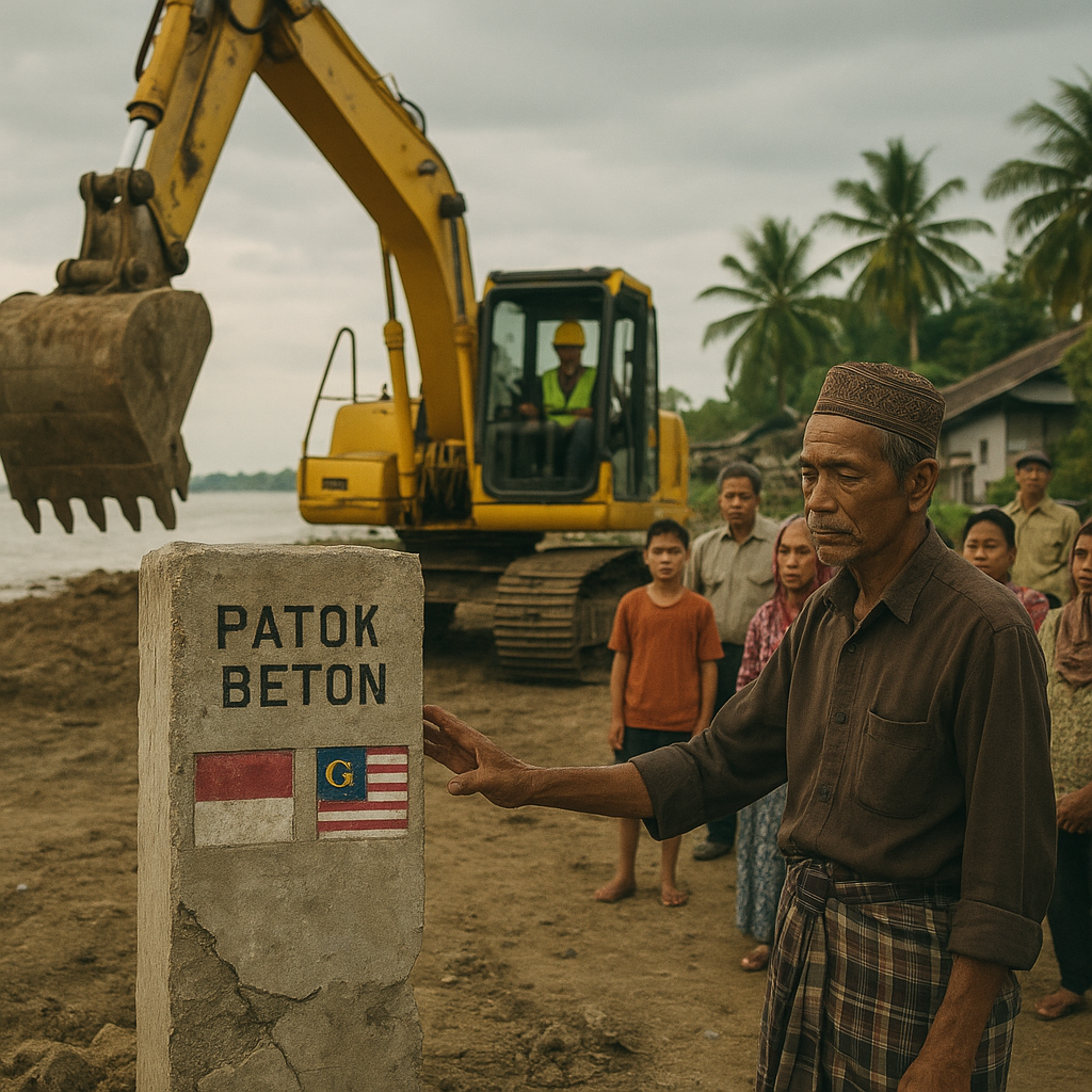 Patok Batas Indonesia-Malaysia di Sebatik akan Dihancurkan