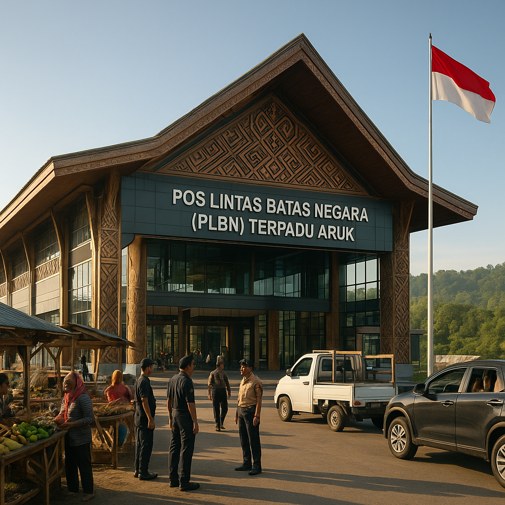 Pos Lintas Batas Negara (PLBN) Terpadu Aruk: Gerbang Negara yang Mulai Hidupkan Perekonomian Lokal