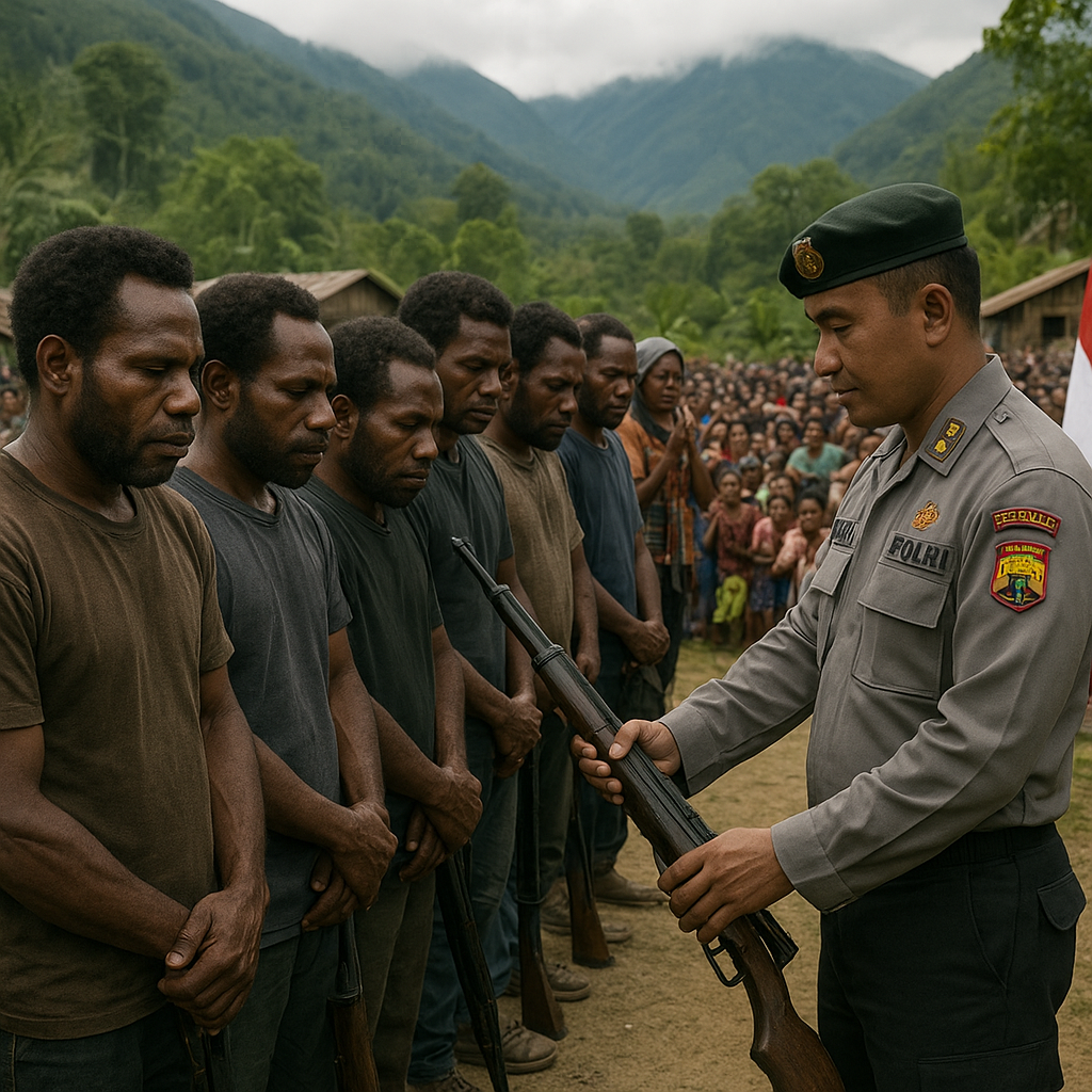 Delapan Anggota OPM di Kiwirok Ikrar Setia NKRI, Babak Baru Perdamaian Papua Mulai Terbuka