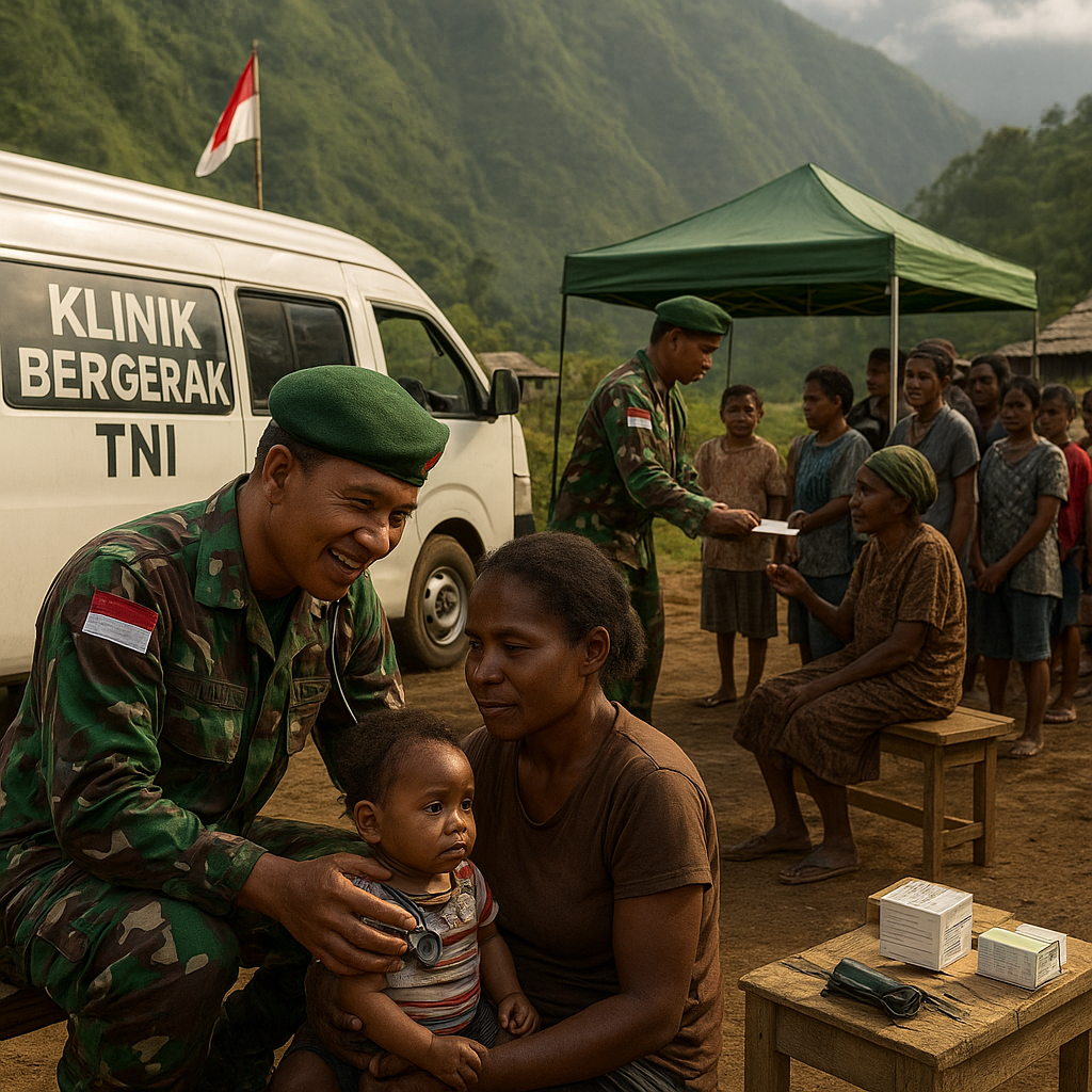 TNI Hadir untuk Papua: Balita hingga Lansia Dapat Pengobatan Gratis di Sinak