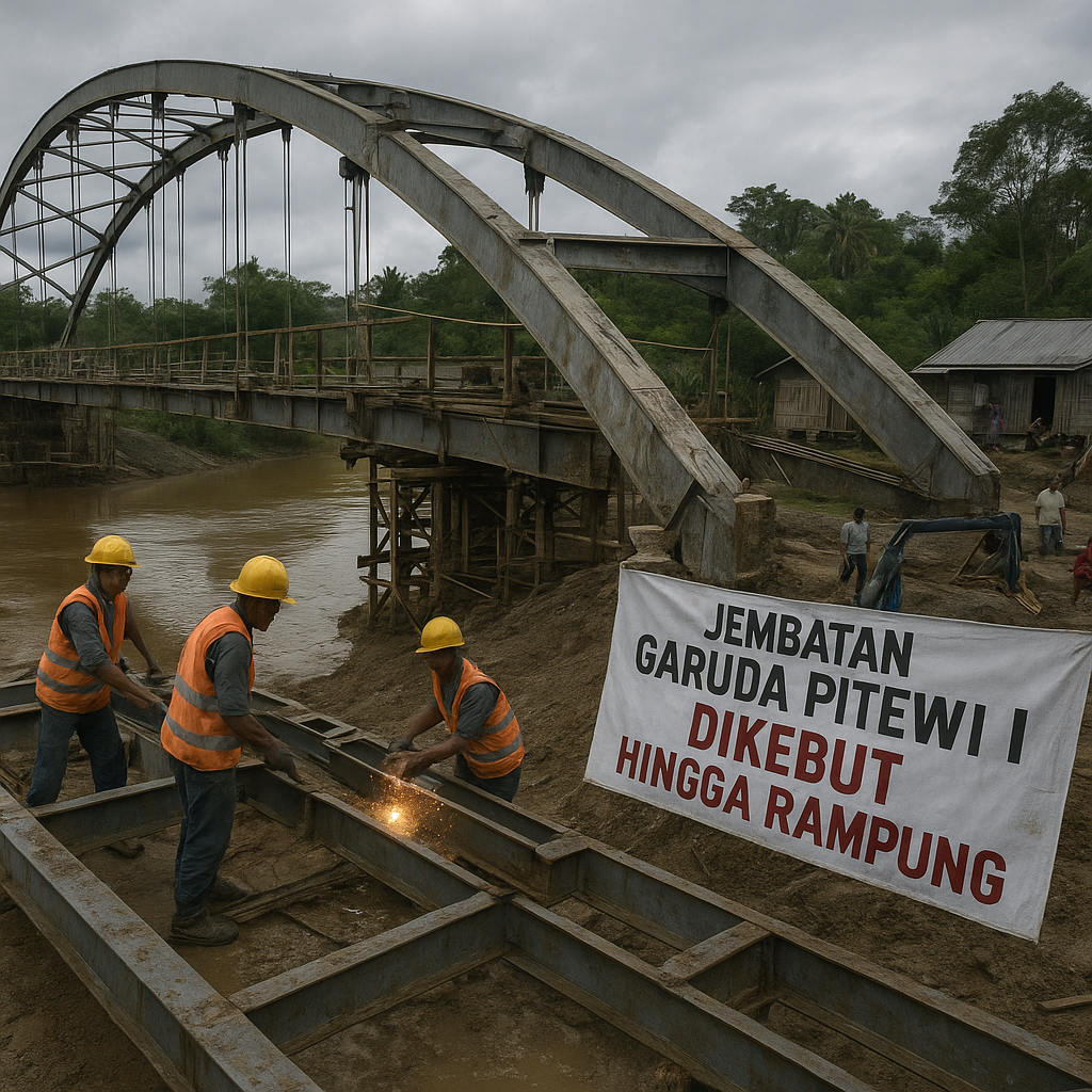 Jembatan Garuda Pitewi I Dikebut Hingga Rampung, Pastikan Kesejahteraan Warga Perbatasan