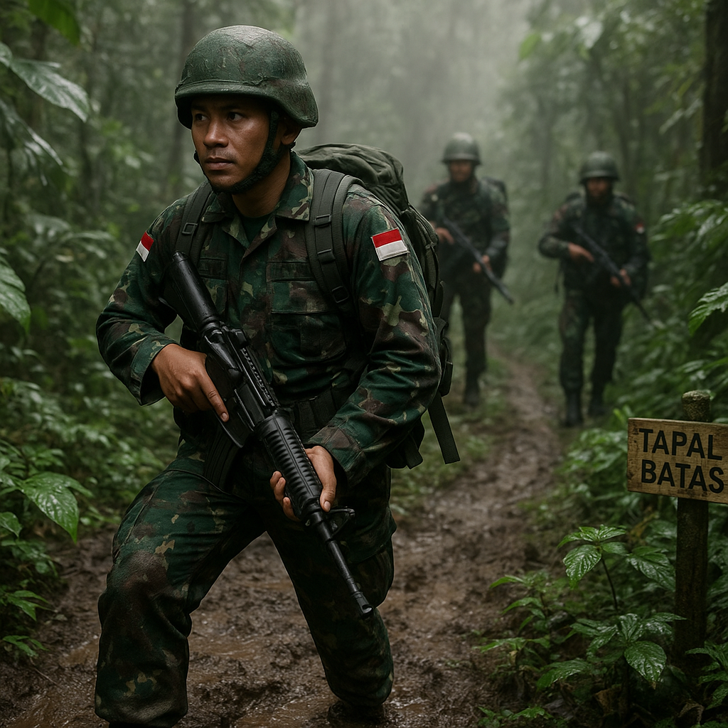 Patroli Perbatasan di Nunukan, Menjaga Kedaulatan di Tengah Lembabnya Hutan