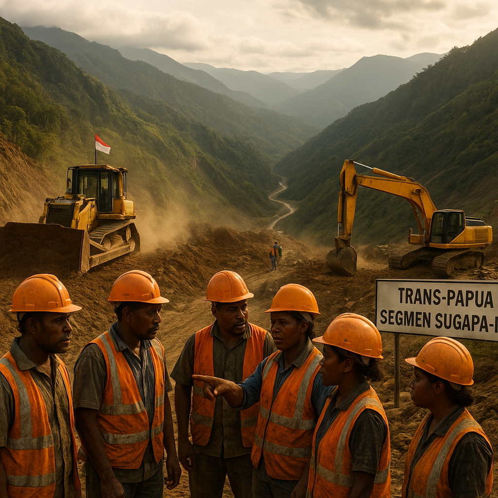 Pembangunan Jalan Trans-Papua Segmen Sugapa-Mulia: Menembus Bukit dan Lembah untuk Konektivitas