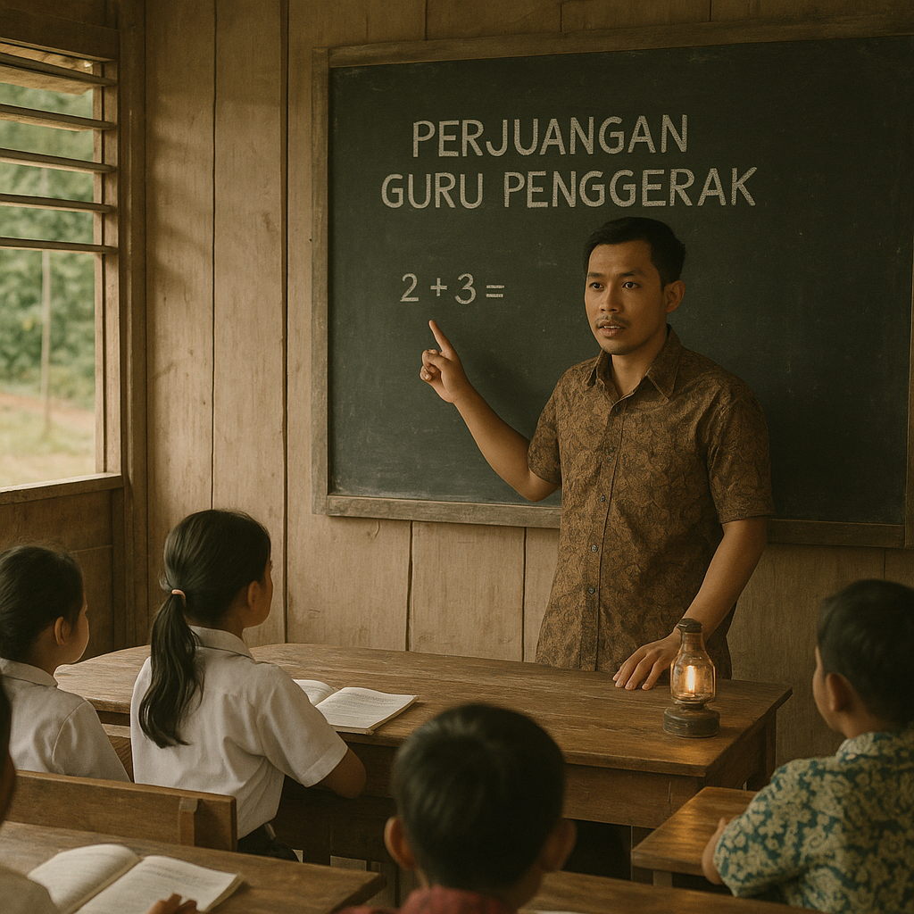 Perjuangan Guru Penggerak di SD Perbatasan Entikong: Mengajar Tanpa Listrik dan Jaringan Internet