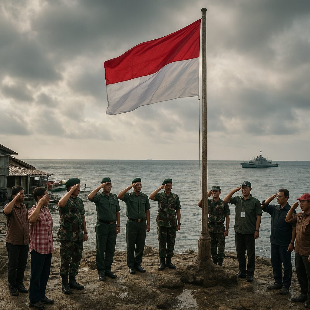 Upacara Bendera di Pulau Terluar Natuna: Merah Putih Berkibar di Tengah Laut China Selatan