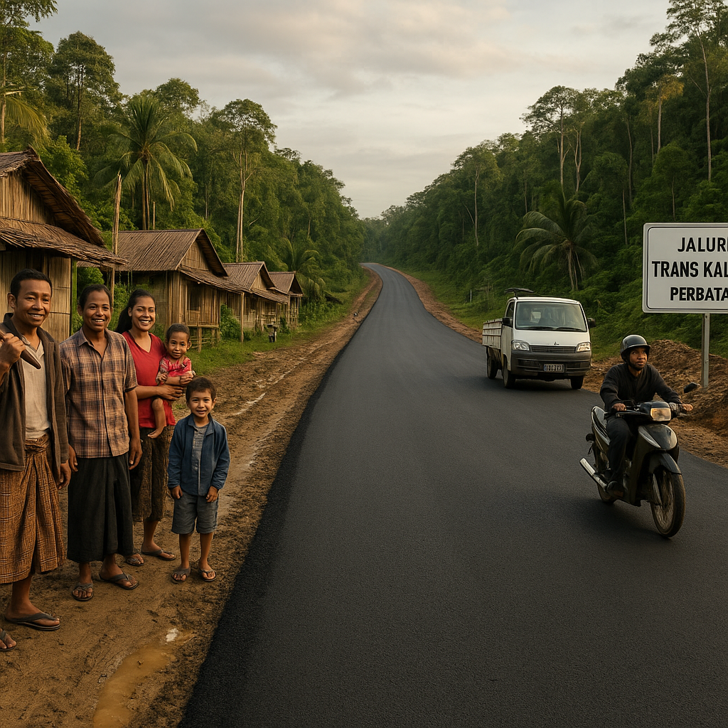 Jalur Trans Kalimantan Ruas Perbatasan: Aspal Baru, Harapan Baru untuk Desa Terisolasi