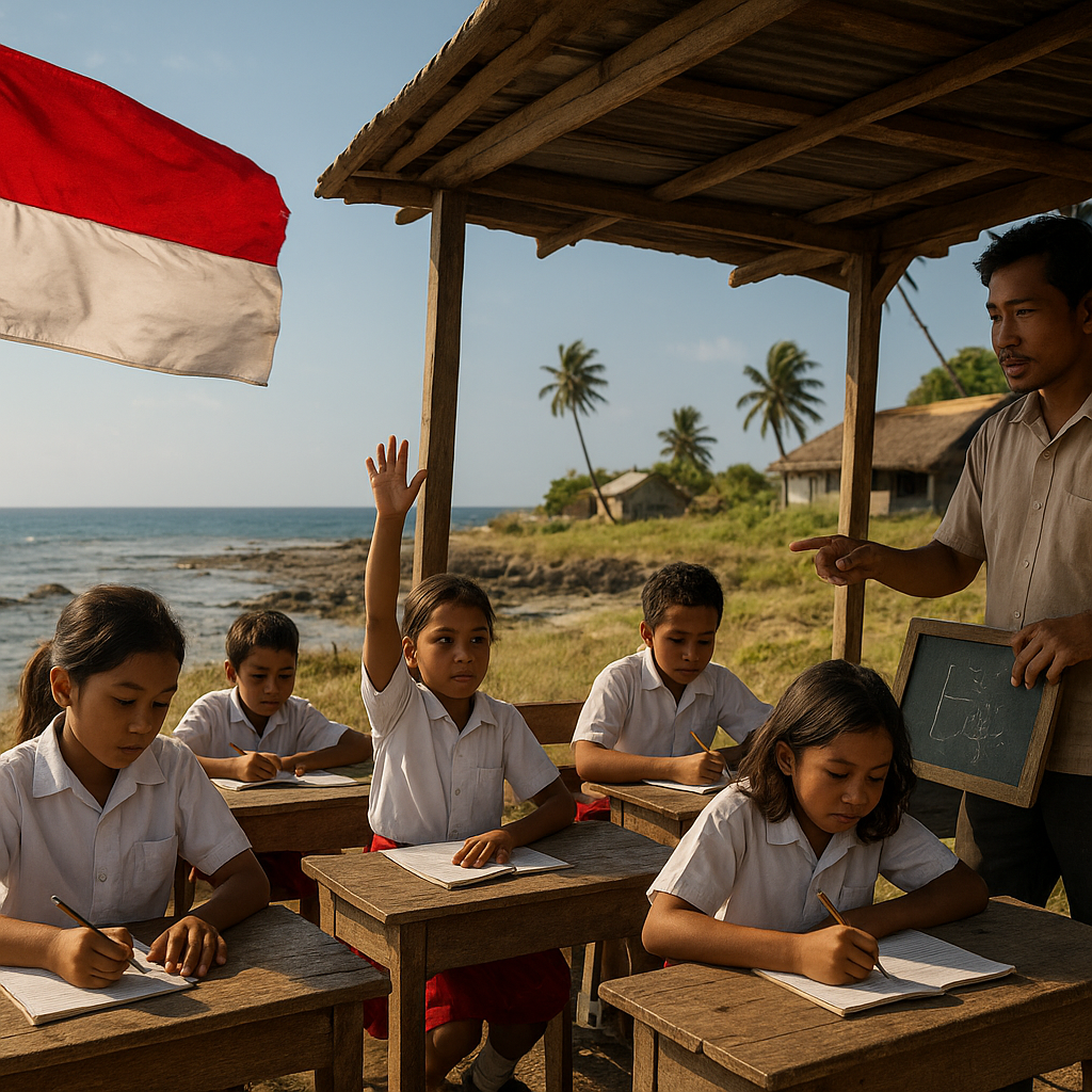 Belajar di Bawah Bendera Merah Putih: Semangat Anak Sekolah Tapal Batas di Pulau Miangas