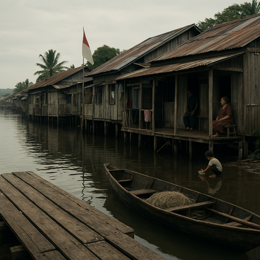 Suasana Sepi di Kampung Tepi Sungai Sebatik, Menunggu Saat Bertetangga dengan Malaysia