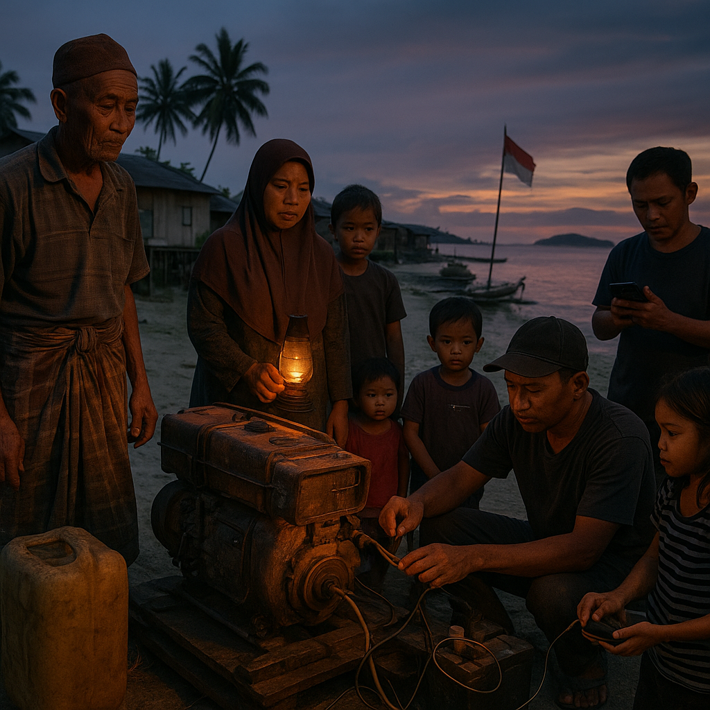 Jalur Suara di Batu Naga: Deru Generator Listrik dari Tepi Negeri