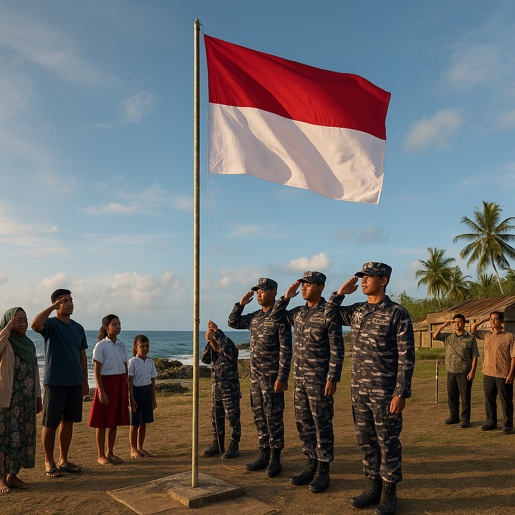 Upacara Bendera di Pulau Miangas: Merah Putih Berkibar di Ujung Utara Indonesia