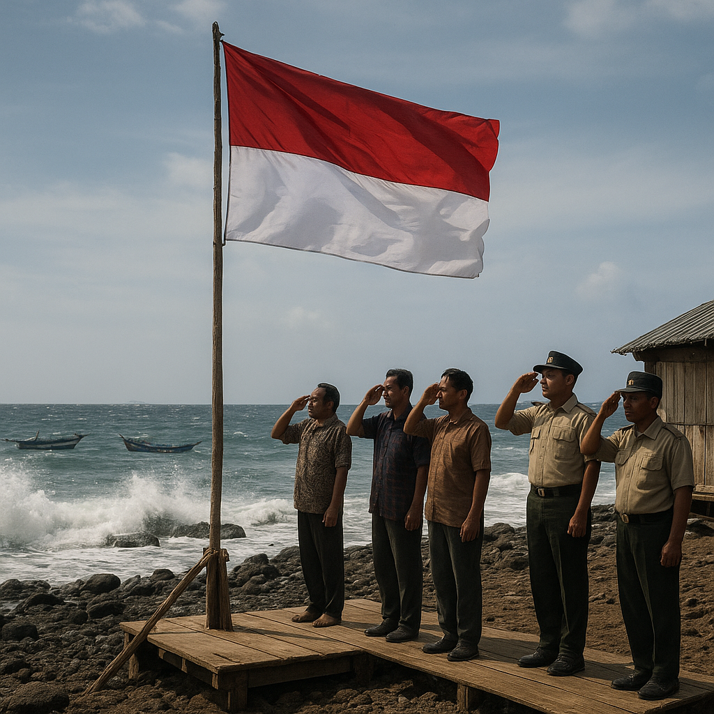 Upacara 17 Agustus di Pulau Terluar: Bendera Berkibar di Tengah Ombak dan Keterbatasan