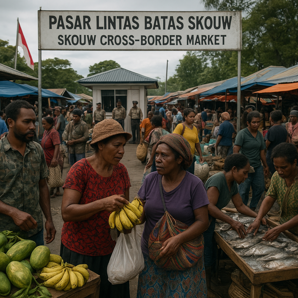 Pasar Lintas Batas Skouw: Denyut Ekonomi di Perbatasan Papua Nugini
