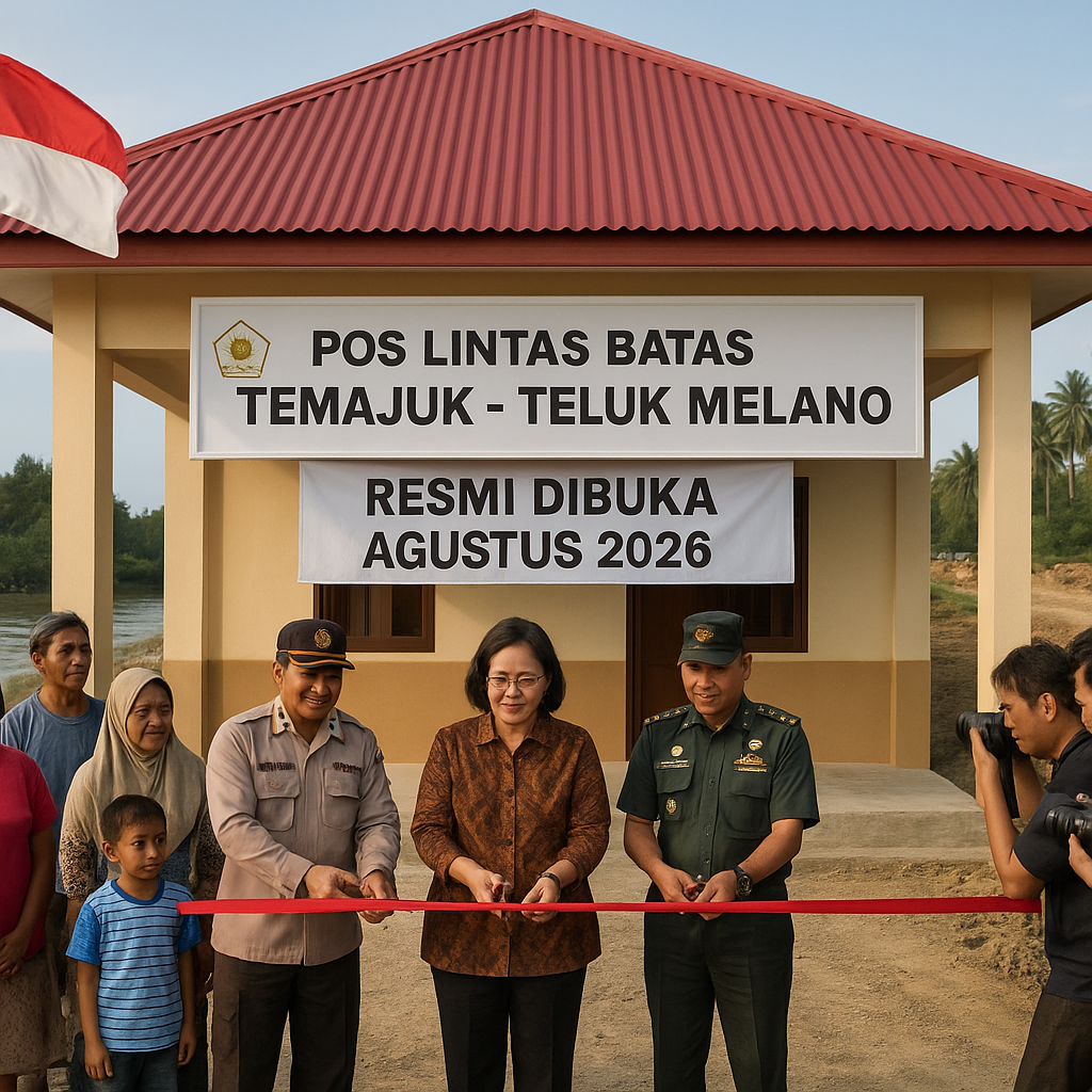 Border Temajuk-Teluk Melano Resmi Dibuka Agustus 2026