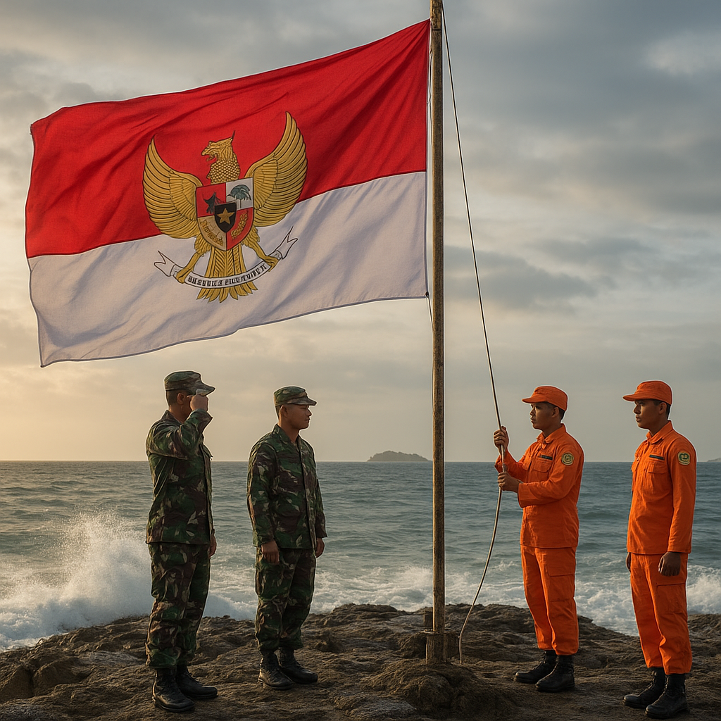 Garuda Pancasila Berkibar di Pulau Terdepan NKRI, Wujud Nasionalisme Prajurit Natuna