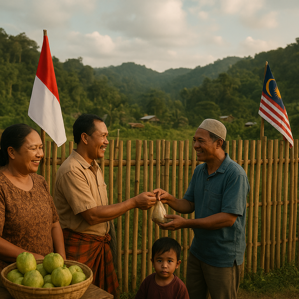 Pagar Bambu di Perbatasan Entikong: Cerita Warga yang Hidup Berdampingan dengan Malaysia