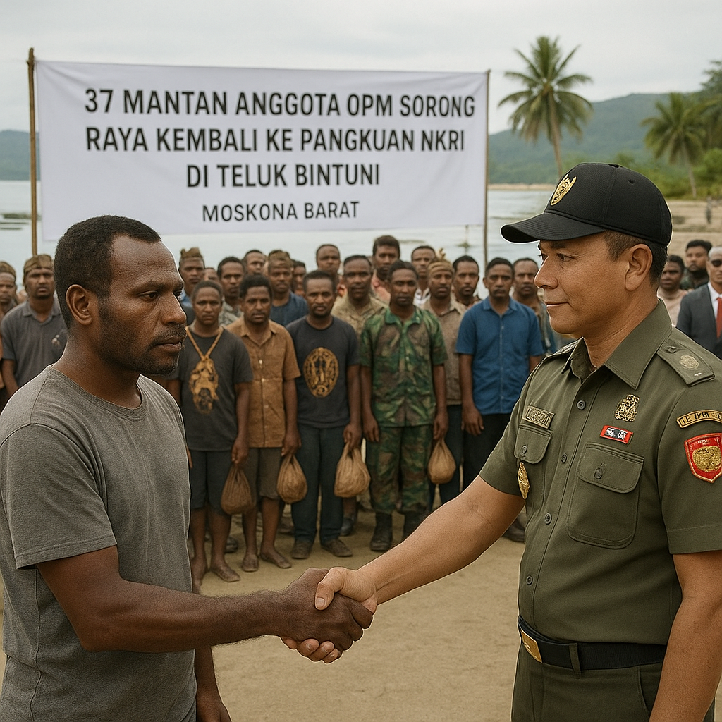 37 Mantan Anggota OPM Sorong Raya Kembali ke Pangkuan NKRI di Teluk Bintuni