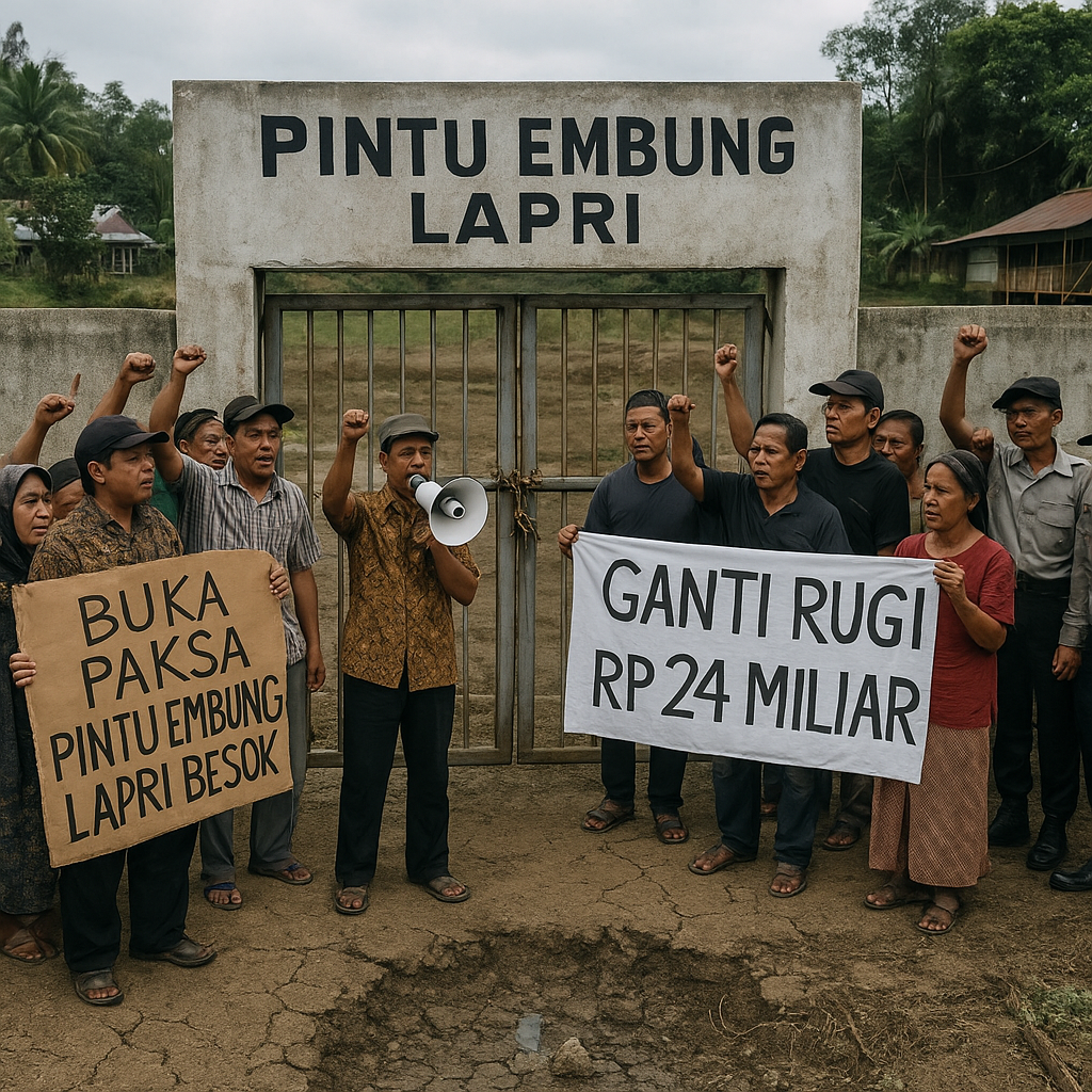 Batas Waktu Dua Bulan Habis, Warga Sebatik Ancam Buka Paksa Pintu Embung Lapri Besok
