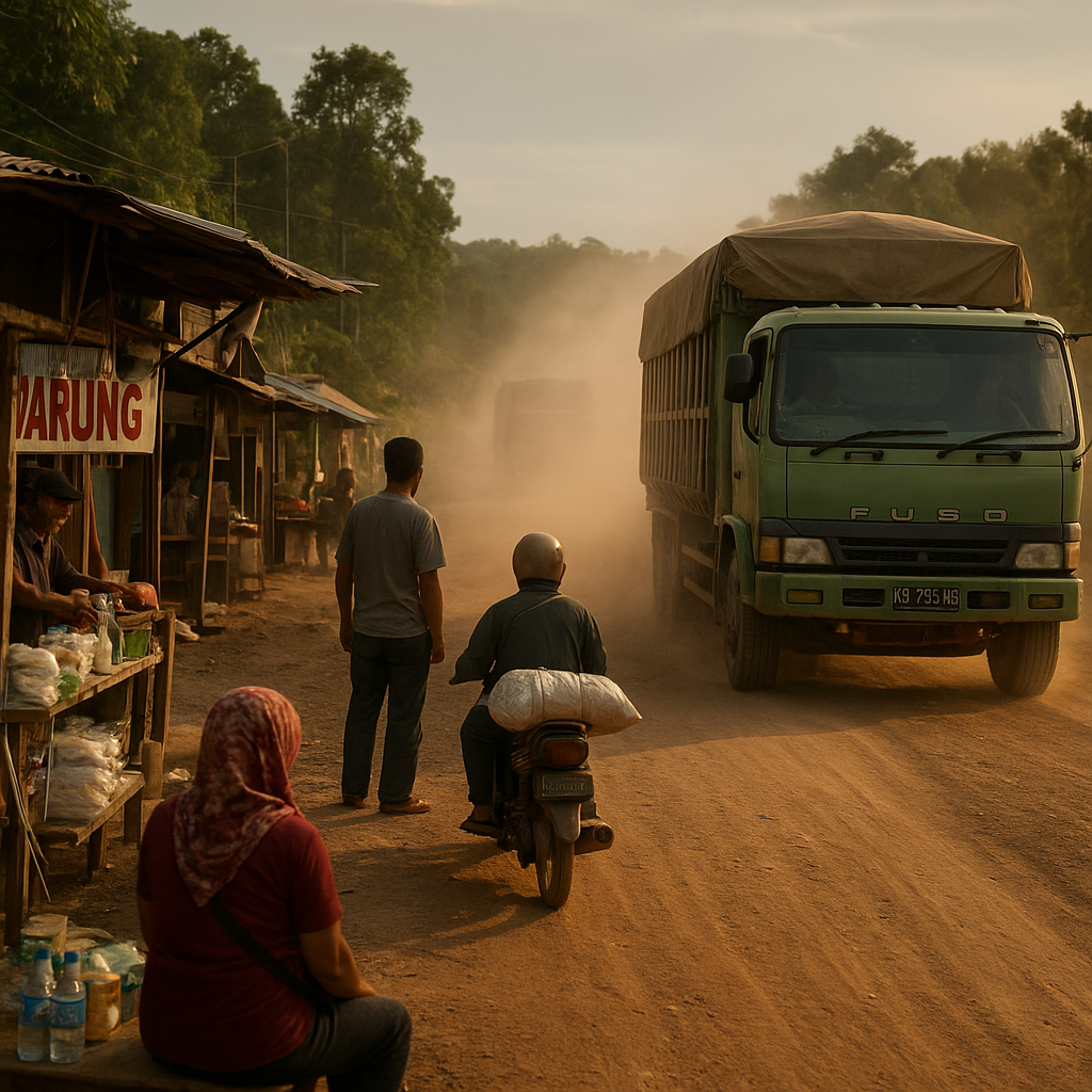 Jalur Darat Entikong: Truk, Debu, dan Harapan di Perbatasan Sarawak