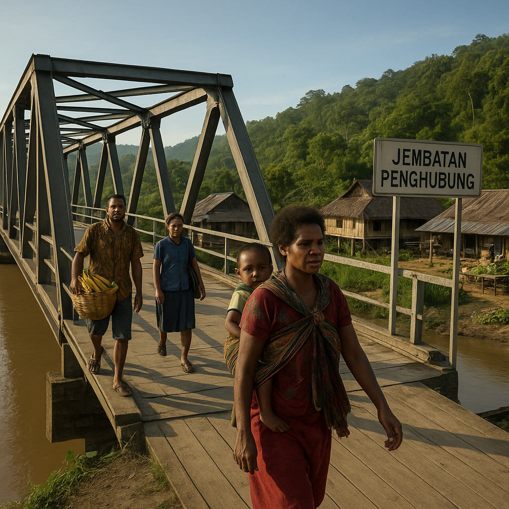 Jembatan Penghubung di Perbatasan Papua: Akses yang Menyatukan Kampung Terisolasi
