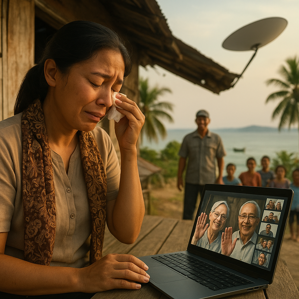 Koneksi Internet Satelit Starlink Tiba di Pulau Marampit: Air Mata Guru saat Zoom Pertama dengan Keluarga