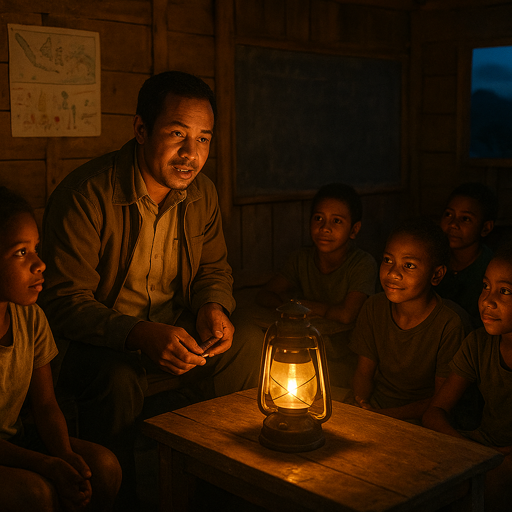 Guru Pegunungan di Perbatasan Papua: Mengajar dengan Sinar Lentera