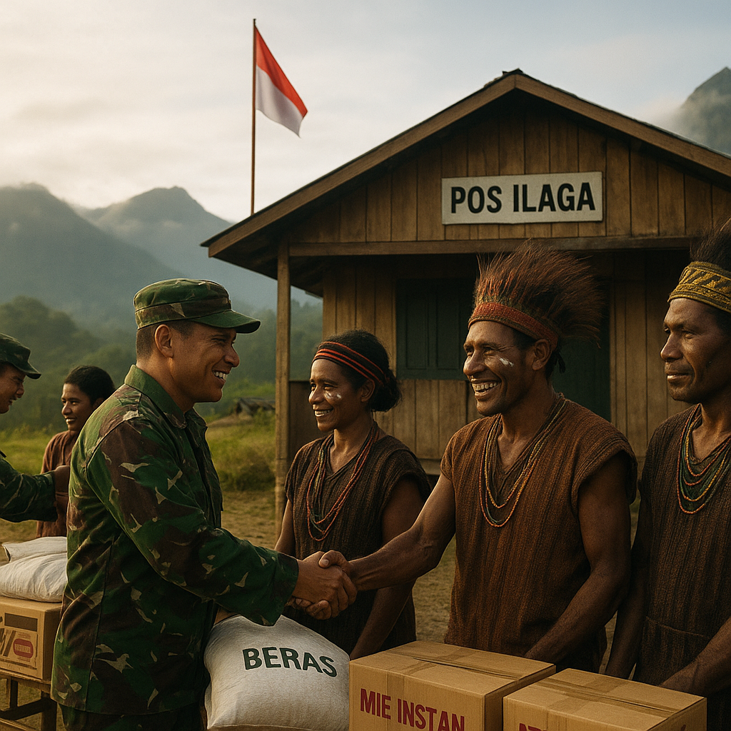 Beras, Mie Instan, dan Senyum di Pos Pengamanan Ilaga