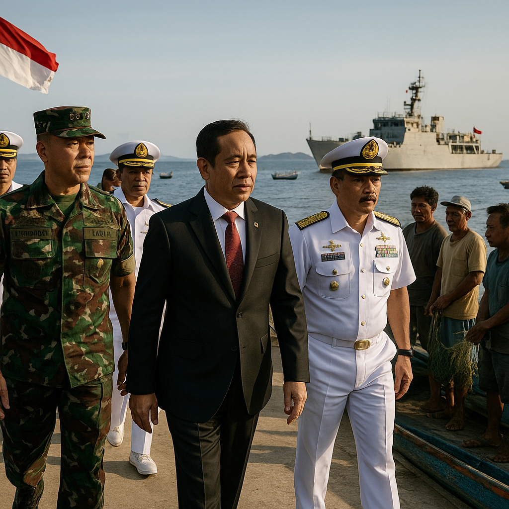 Tinjau Garda Depan Natuna, Pangkormar Dampingi Menko Polhukam dan Kasal Pastikan Kesiapan Tempur