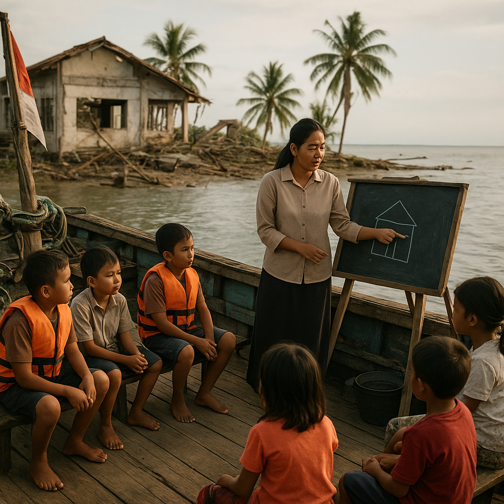 Sekolah Darurat di Atas Perahu, Pulau Sebatik