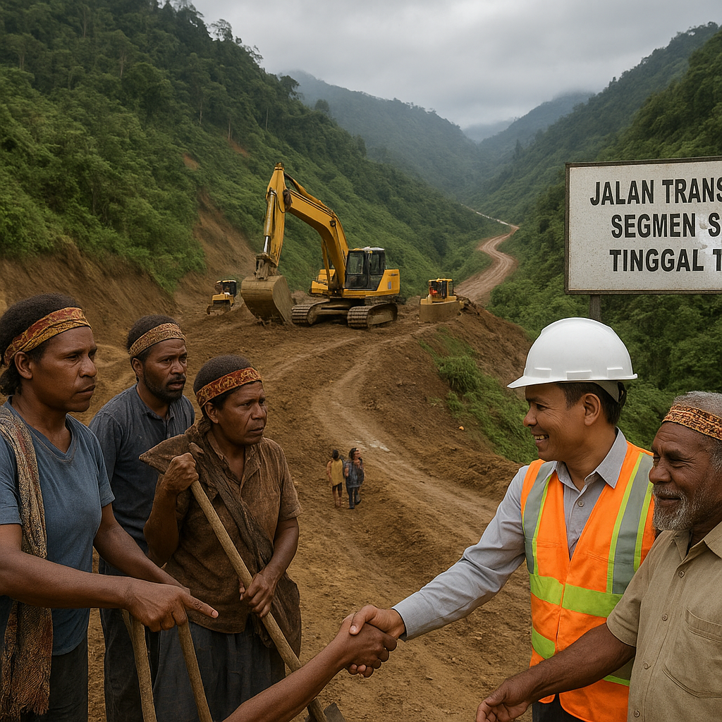 Tinggal 10 KM, Jalan Trans Papua Segmen Sugapa-Mulia Ditarget Tuntas Akhir 2026