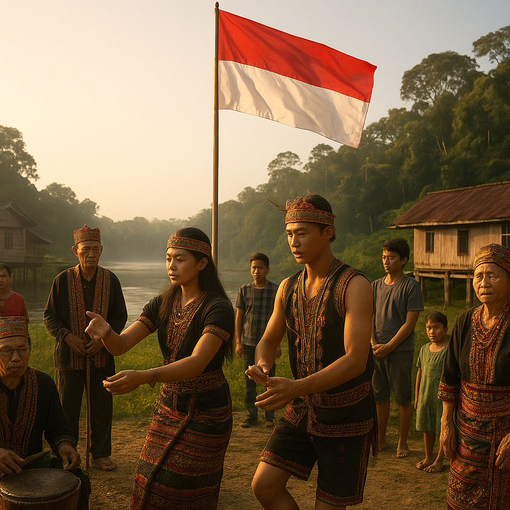 Prosesi Adat di Perbatasan: Menjaga Tradisi di Bawah Tiang Bendera