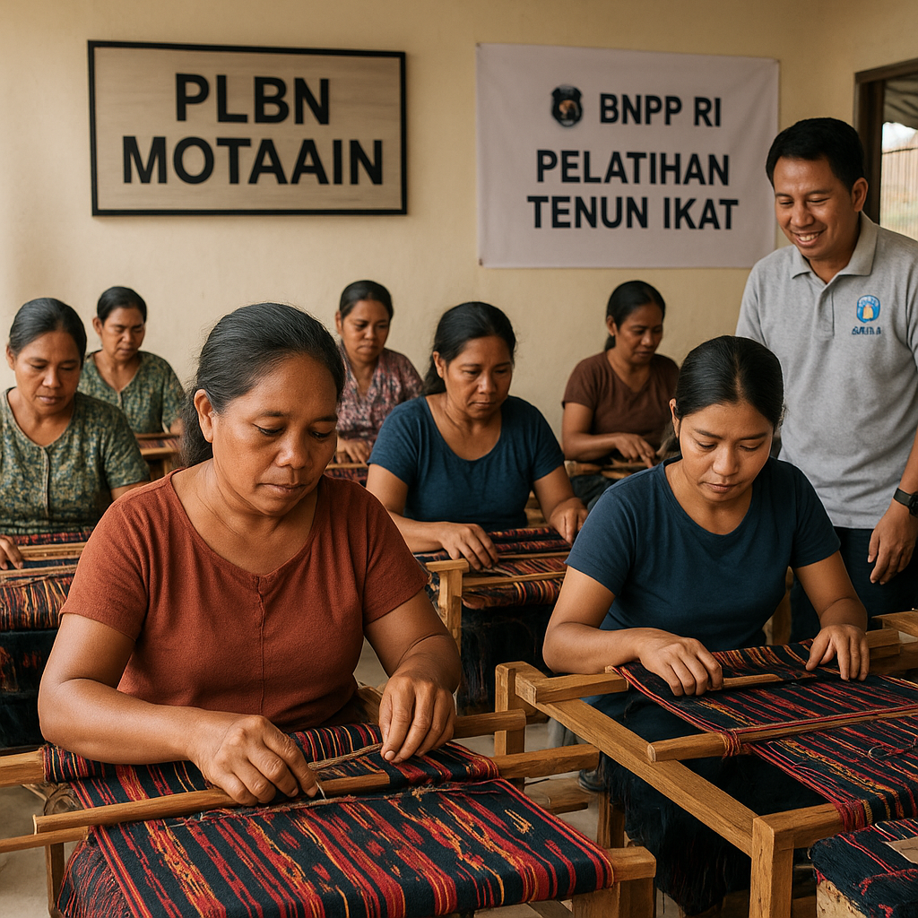 BNPP RI Tingkatkan Daya Saing Tenun Ikat Belu, Asah SDM dan UMKM Perbatasan di PLBN Motaain