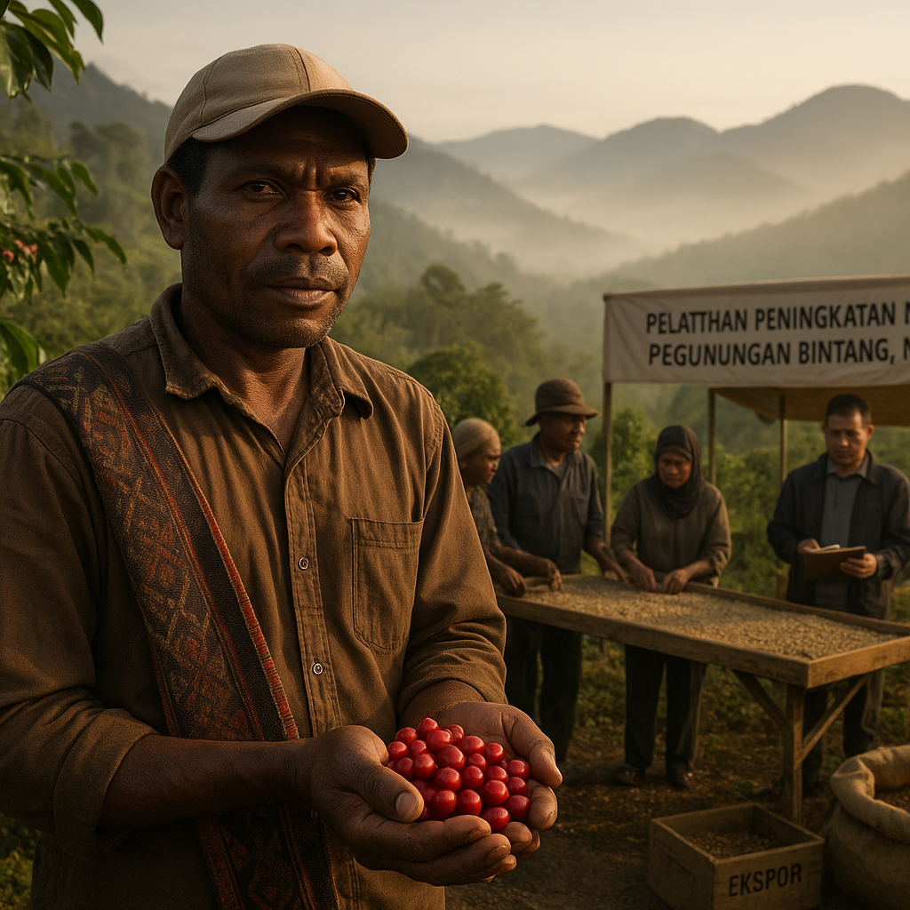 Petani Kopi di Pegunungan Papua yang Bercita-cita Ekspor ke Pasar Global