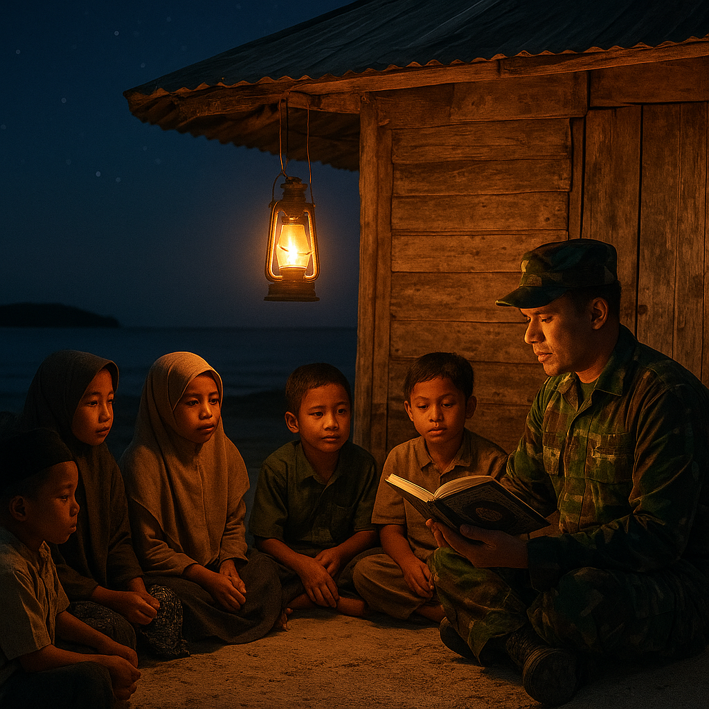 Pos TNI di Pulau Terpencil Morotai: Dari Penjaga Kedaulatan sampai Guru Ngaji