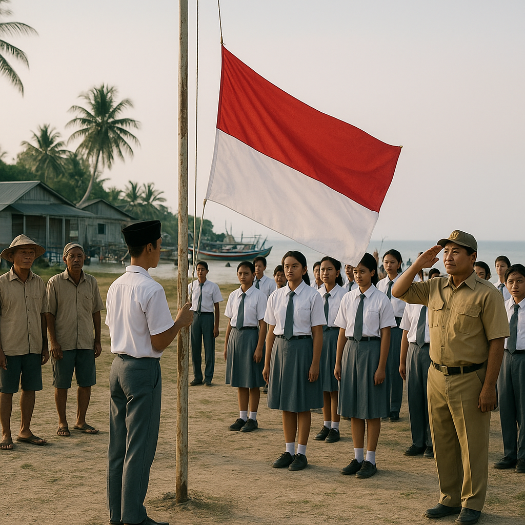 Nasionalisme di Ujung: Upacara Bendera di Pulau Lingga