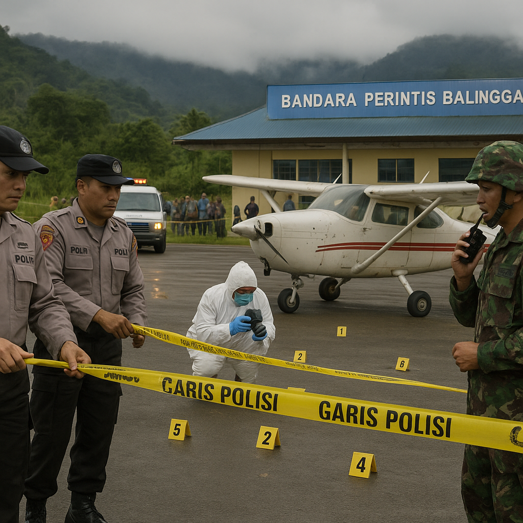 TNI-Polri Bersihkan TKP Penembakan Pilot di Yahukimo, Targetkan Penerbangan Segera Normal