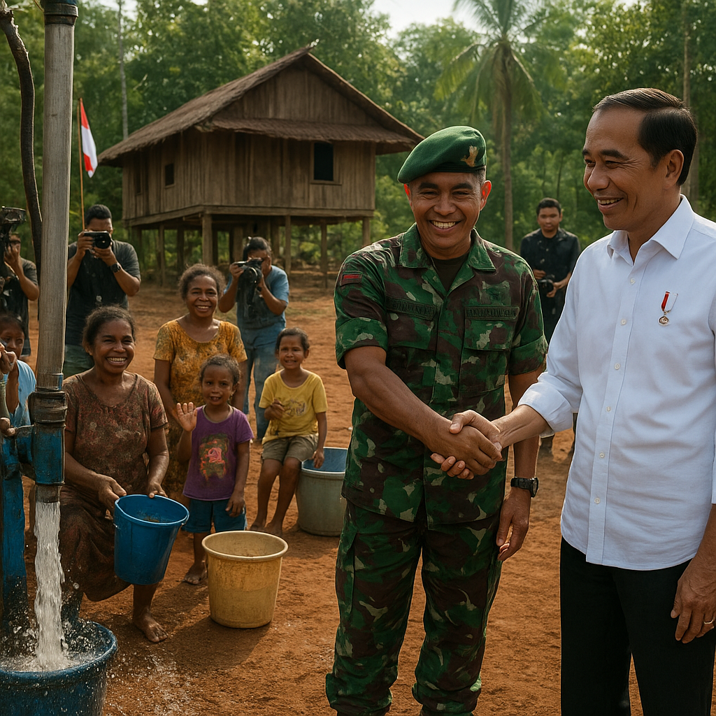 Presiden RI dan KASAD Hadir untuk Rakyat, Satgas Yonif 123/Rajawali Bangun Sumur Bor di Pedalaman Mappi