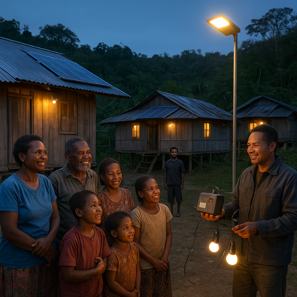 Listrik Tenaga Surya Masuk Kampung Perbatasan: Dari Gelap Menuju Terang di Ujung Papua