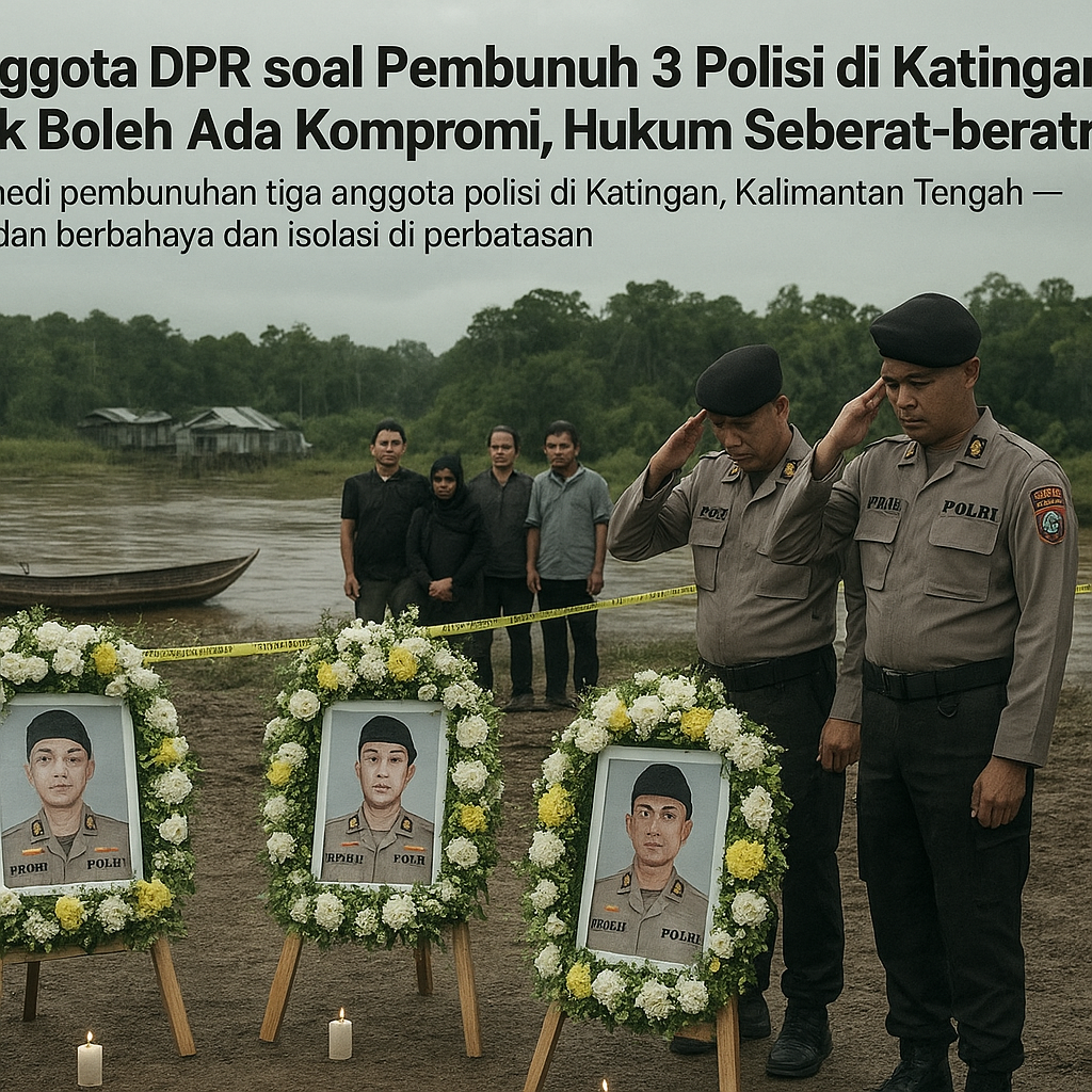 Anggota DPR soal Pembunuh 3 Polisi di Katingan: Tak Boleh Ada Kompromi, Hukum Seberat-beratnya