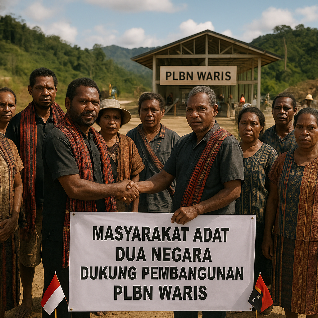 Masyarakat Adat Dua Negara Dukung Pembangunan PLBN RI-PNG di Keerom