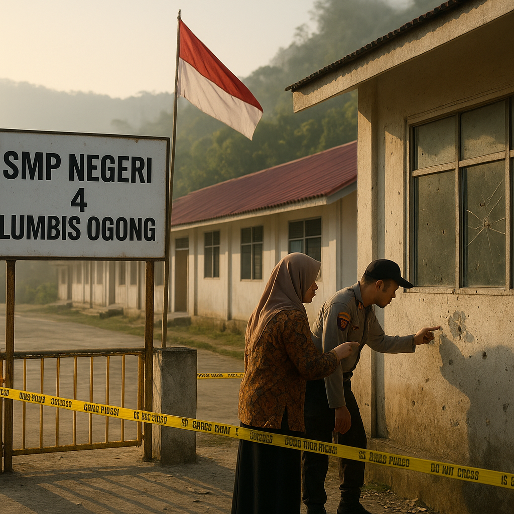 Pagi di Plengsengan: Satu-Satunya SMP Perbatasan di Atas Bukit yang Dihujani Peluru Nyasar