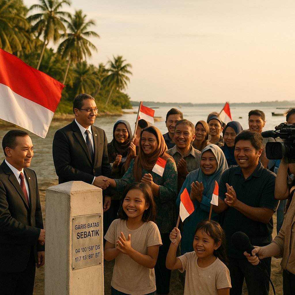 Garis Batas di Sebatik Diperbarui, 127,3 Hektare Wilayah Malaysia Masuk RI