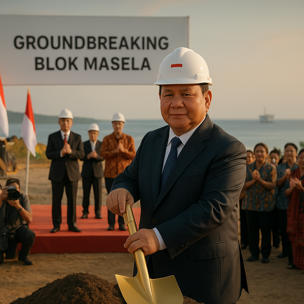Setelah 27 Tahun Penantian, Presiden Prabowo Subianto Pimpin Groundbreaking Proyek Strategis Nasional Blok Masela